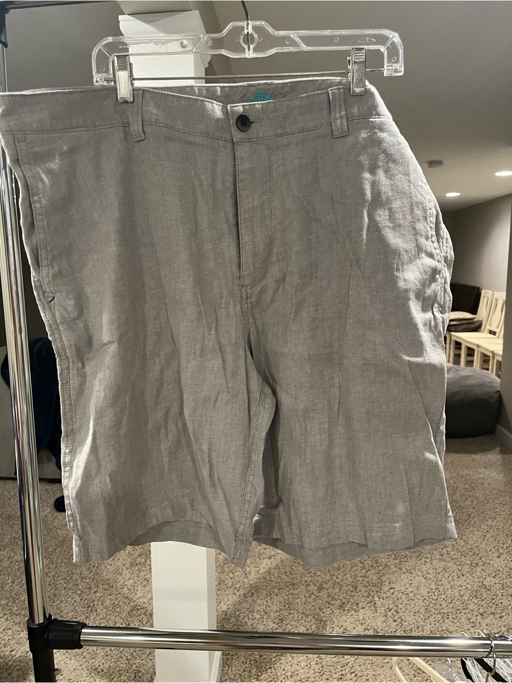Tommy Bahama Men's Lightweight Gray Linen Blend Shorts
